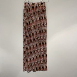 Colorful Pleated Maxi Skirt